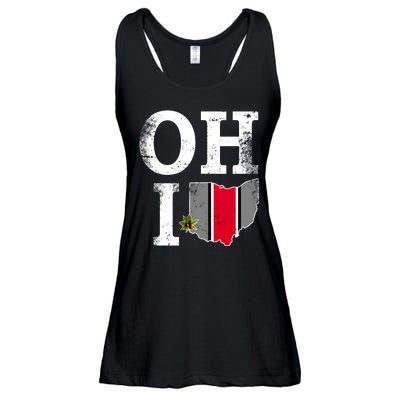 Vintage State Of Ohio Ladies Essential Flowy Tank