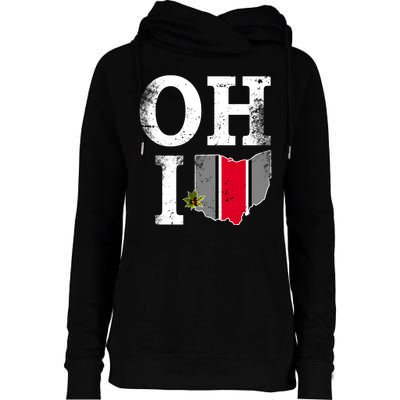 Vintage State Of Ohio Womens Funnel Neck Pullover Hood