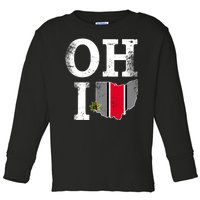 Vintage State Of Ohio Toddler Long Sleeve Shirt