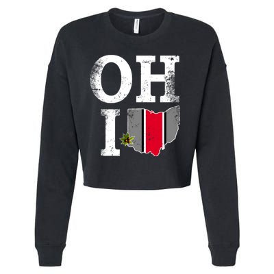 Vintage State Of Ohio Cropped Pullover Crew