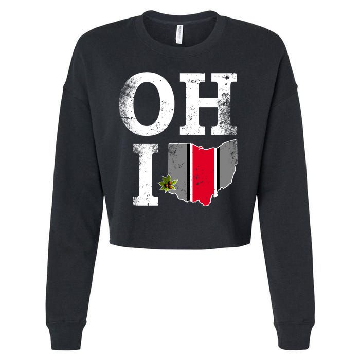 Vintage State Of Ohio Cropped Pullover Crew