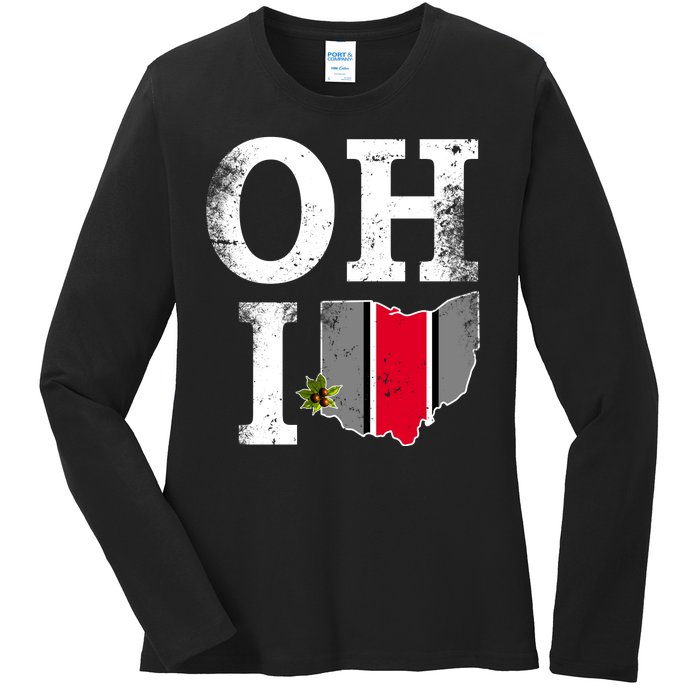 Vintage State Of Ohio Ladies Long Sleeve Shirt