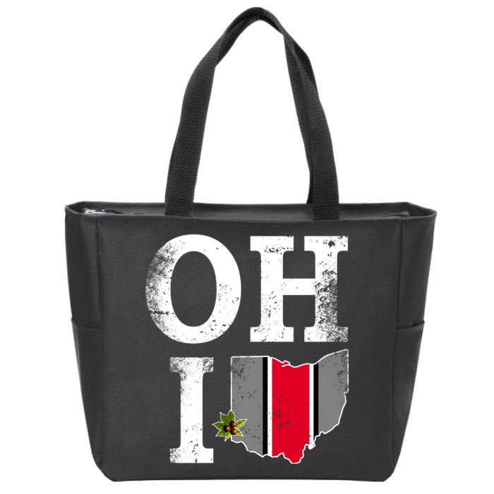 Vintage State Of Ohio Zip Tote Bag