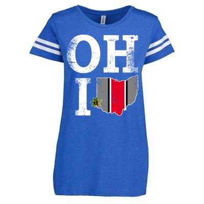 Vintage State Of Ohio Enza Ladies Jersey Football T-Shirt