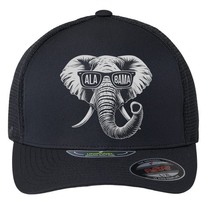 Vintage State Of Alabama Elephant Lovers Flexfit Unipanel Trucker Cap