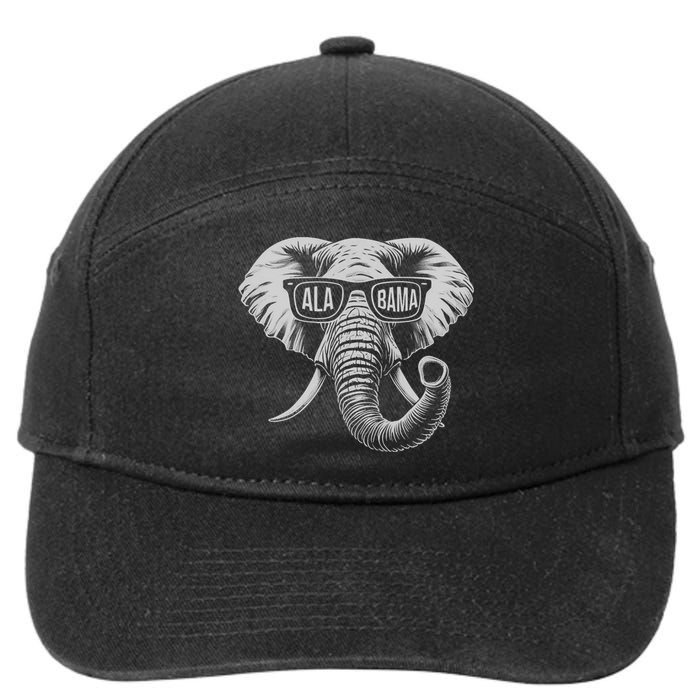 Vintage State Of Alabama Elephant Lovers 7-Panel Snapback Hat