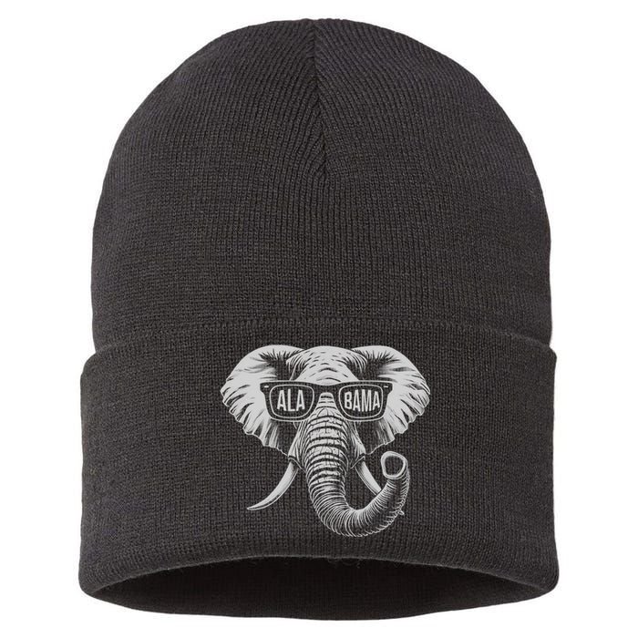 Vintage State Of Alabama Elephant Lovers Sustainable Knit Beanie