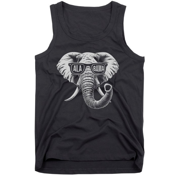 Vintage State Of Alabama Elephant Lovers Tank Top