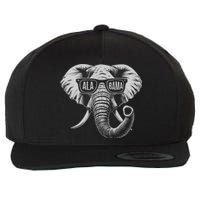 Vintage State Of Alabama Elephant Lovers Wool Snapback Cap