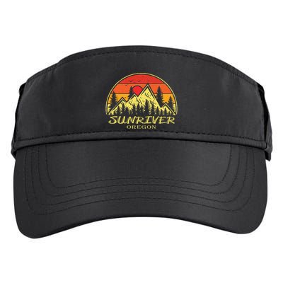 Vintage Sunriver Oregon OR Mountains Hike Hiking Souvenir Adult Drive Performance Visor