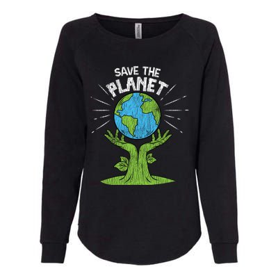 Vintage Save Our Earth Plant Trees Climate Change Earth Day Gift Womens California Wash Sweatshirt