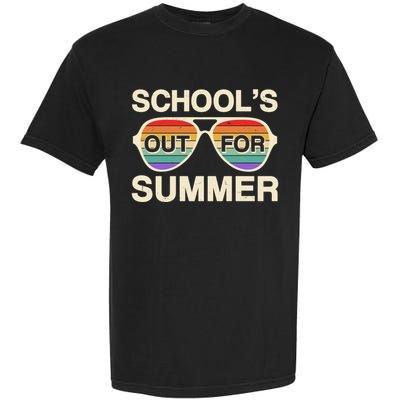 Vintage School's Out For Summer Retro Sunglasses Garment-Dyed Heavyweight T-Shirt