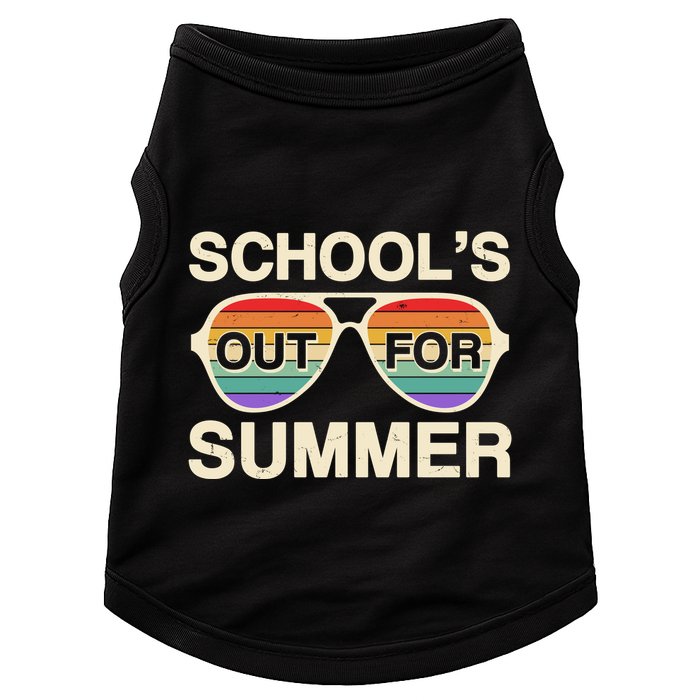 Vintage School's Out For Summer Retro Sunglasses Doggie Tank
