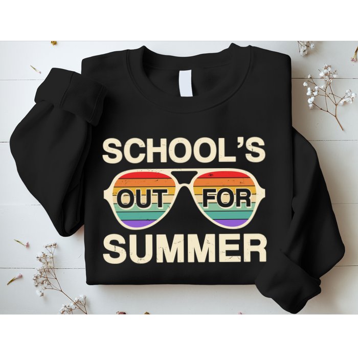 Vintage School's Out For Summer Retro Sunglasses Sweatshirt