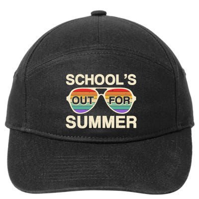 Vintage School's Out For Summer Retro Sunglasses 7-Panel Snapback Hat