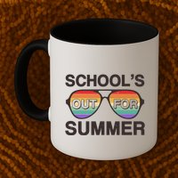 Vintage School's Out For Summer Retro Sunglasses Mug