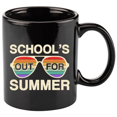 Vintage School's Out For Summer Retro Sunglasses 11oz C Handle Ceramic Mug