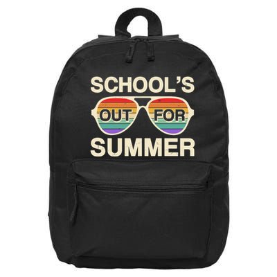 Vintage School's Out For Summer Retro Sunglasses 16 in Basic Backpack