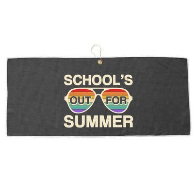 Vintage School's Out For Summer Retro Sunglasses Large Microfiber Waffle Golf Towel