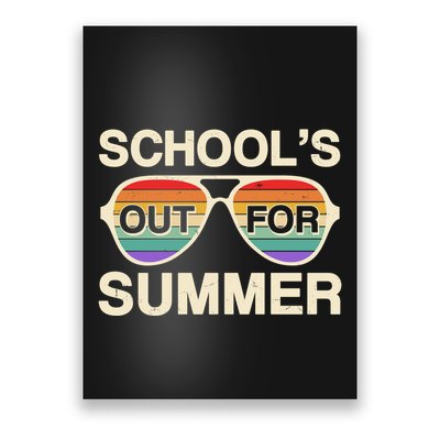 Vintage School's Out For Summer Retro Sunglasses Poster