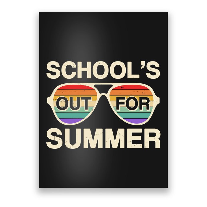 Vintage School's Out For Summer Retro Sunglasses Poster