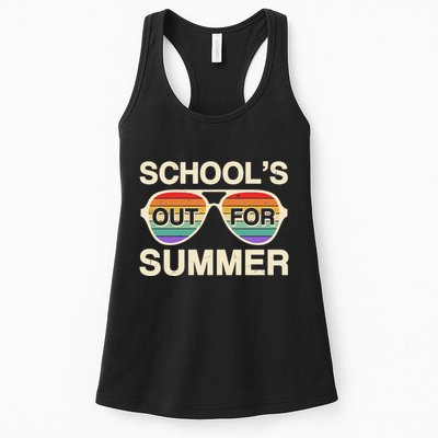 Vintage School's Out For Summer Retro Sunglasses Womens Tank Top