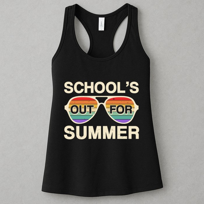 Vintage School's Out For Summer Retro Sunglasses Womens Tank Top
