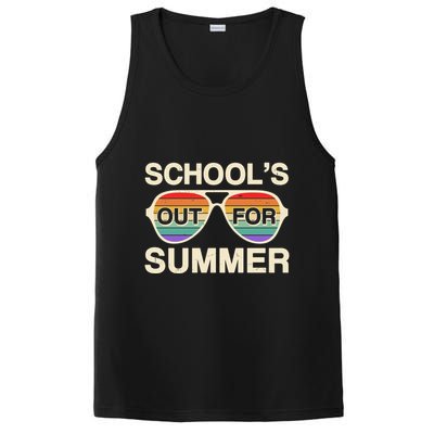 Vintage School's Out For Summer Retro Sunglasses PosiCharge Competitor Tank