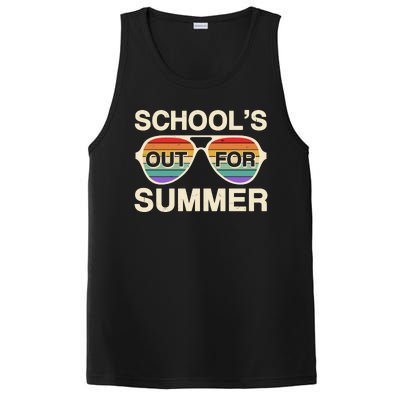 Vintage School's Out For Summer Retro Sunglasses PosiCharge Competitor Tank