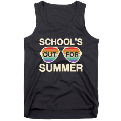 Vintage School's Out For Summer Retro Sunglasses Tank Top