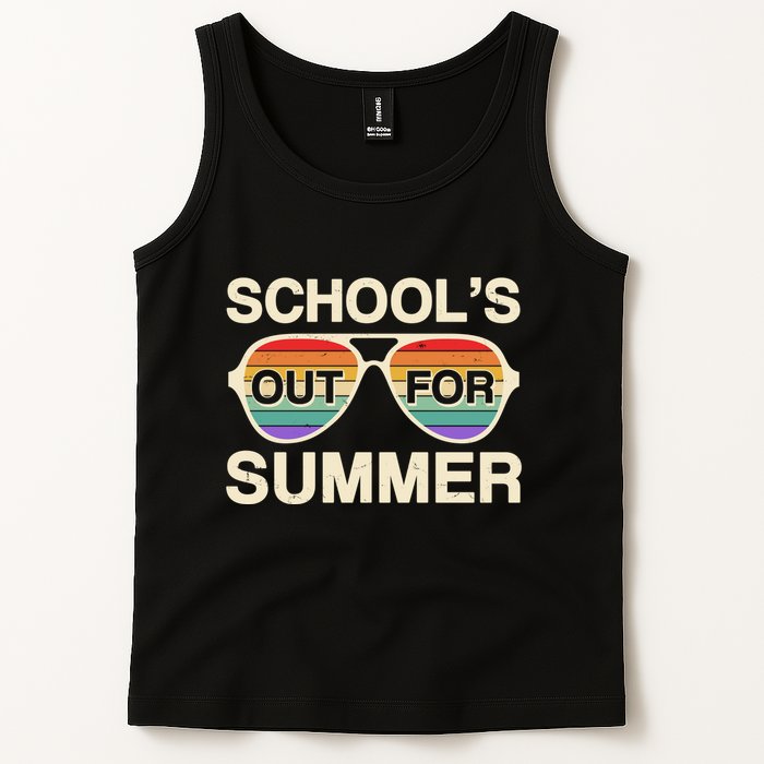 Vintage School's Out For Summer Retro Sunglasses Tank Top