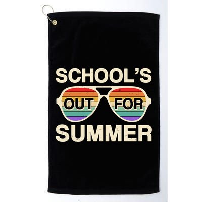 Vintage School's Out For Summer Retro Sunglasses Golf Towel