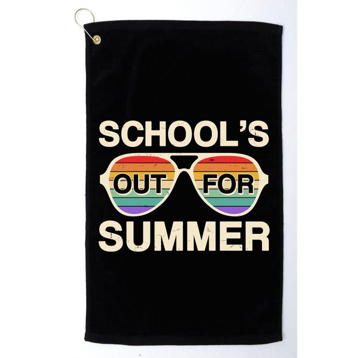 Vintage School's Out For Summer Retro Sunglasses Golf Towel