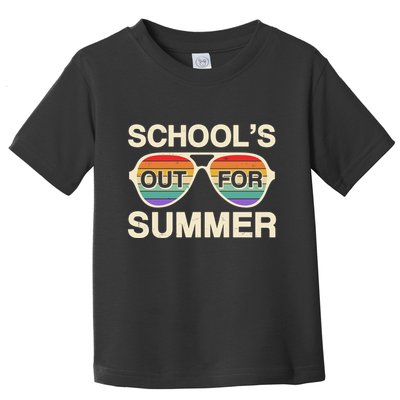 Vintage School's Out For Summer Retro Sunglasses Toddler T-Shirt