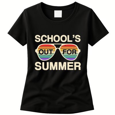 Vintage School's Out For Summer Retro Sunglasses Womens T-Shirt