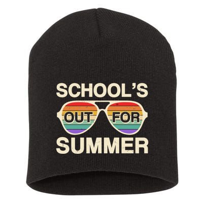 Vintage School's Out For Summer Retro Sunglasses Short Acrylic Beanie