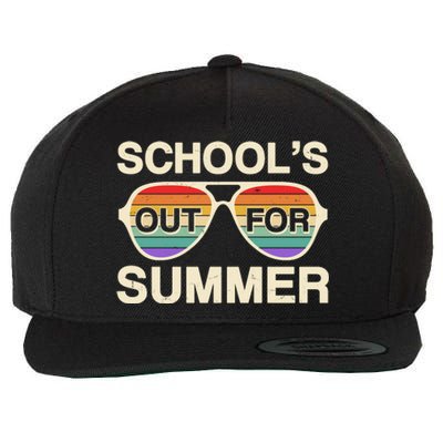 Vintage School's Out For Summer Retro Sunglasses Wool Snapback Cap