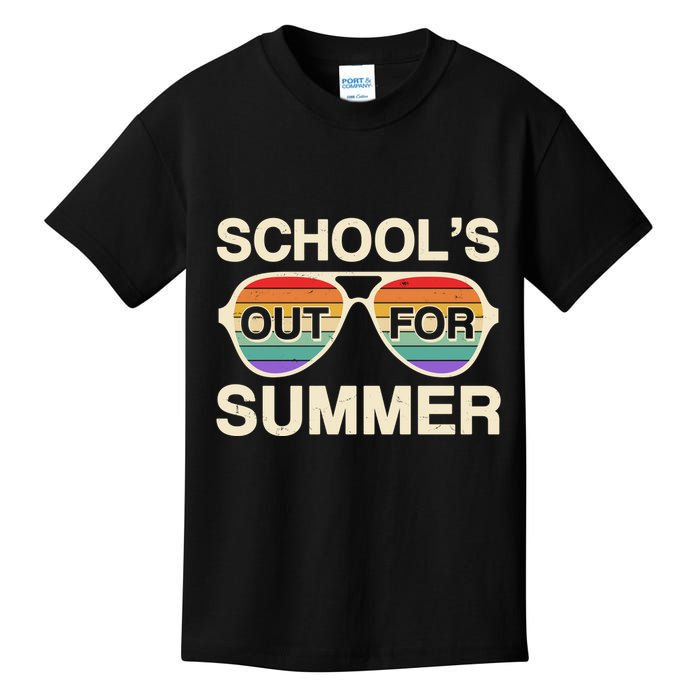 Vintage School's Out For Summer Retro Sunglasses Kids T-Shirt