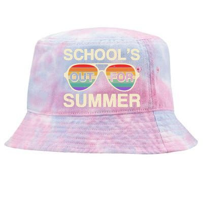 Vintage School's Out For Summer Retro Sunglasses Tie-Dyed Bucket Hat