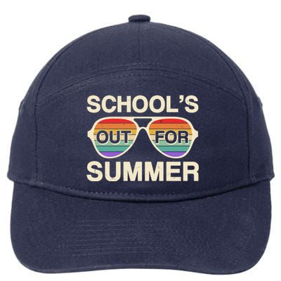 Vintage School's Out For Summer Retro Sunglasses 7-Panel Snapback Hat