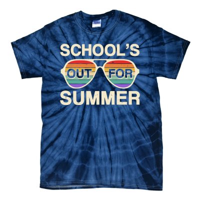 Vintage School's Out For Summer Retro Sunglasses Tie-Dye T-Shirt