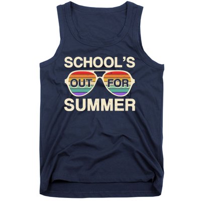 Vintage School's Out For Summer Retro Sunglasses Tank Top