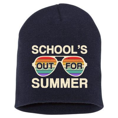 Vintage School's Out For Summer Retro Sunglasses Short Acrylic Beanie