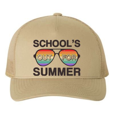 Vintage School's Out For Summer Retro Sunglasses Yupoong Adult 5-Panel Trucker Hat