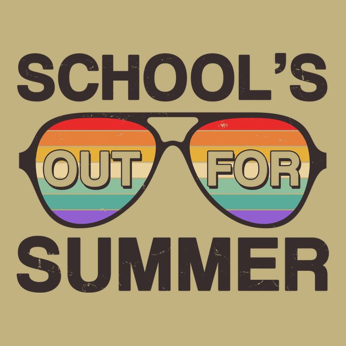 Vintage School's Out For Summer Retro Sunglasses Hoodie