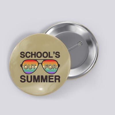 Vintage School's Out For Summer Retro Sunglasses Button