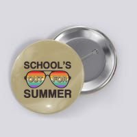 Vintage School's Out For Summer Retro Sunglasses Button