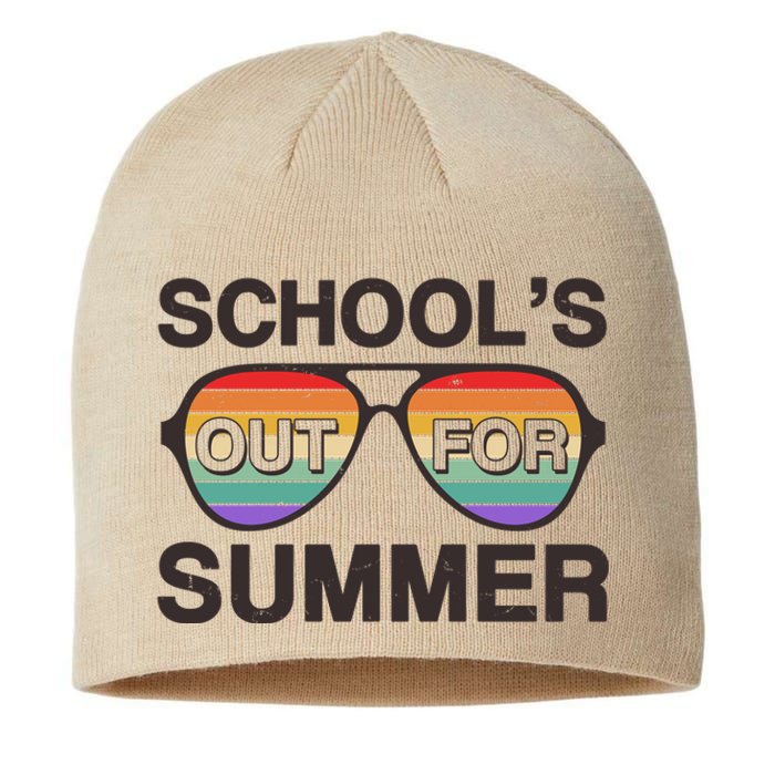 Vintage School's Out For Summer Retro Sunglasses Sustainable Beanie