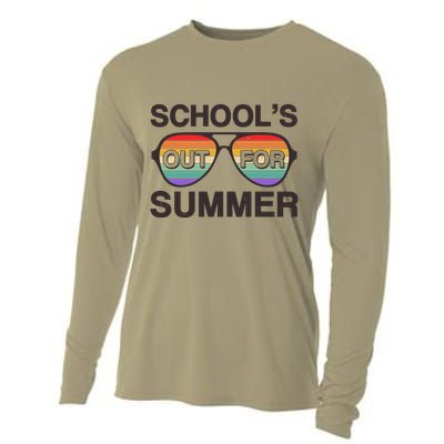 Vintage School's Out For Summer Retro Sunglasses Cooling Performance Long Sleeve Crew