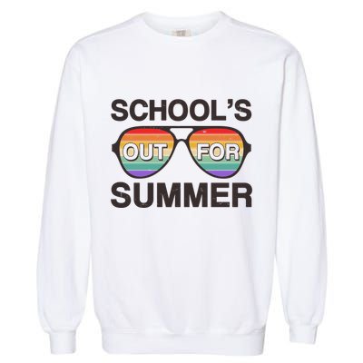 Vintage School's Out For Summer Retro Sunglasses Garment-Dyed Sweatshirt